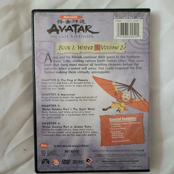 Avatar the last airbender book 1 water volume 2 DVD anime - Picture 2 of 2